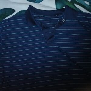 Classic Navy Striped Polo Shirt